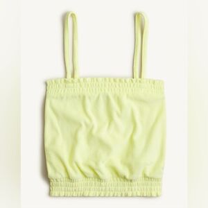 J. Crew Smocked towel terry tank top, Size 2X, Yellow (JC86)
